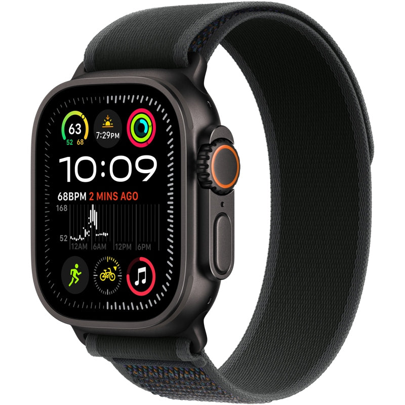 Apple Watch Ultra 2 GPS + Cellular 49mm Black Titanium Case and Black Trail Band, S/M MX4U3