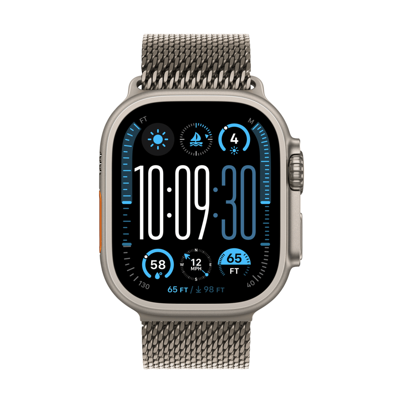 Apple Watch Ultra 2 49mm Natural Titanium with Natural Milanese Loop