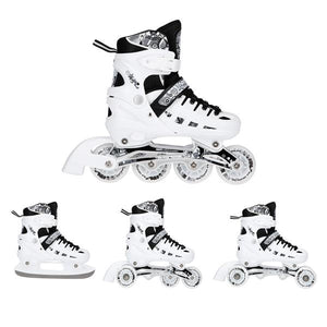 Roller skates Nils Extreme NH10905 4In1, white, 31-34