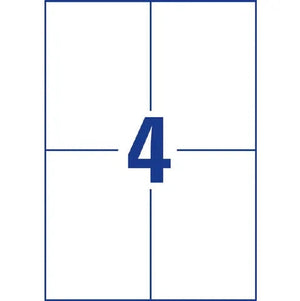 Avery Zweckform 3483 Universal Labels, Ultragrip, White, 105 x 148mm, A4 400 Labels