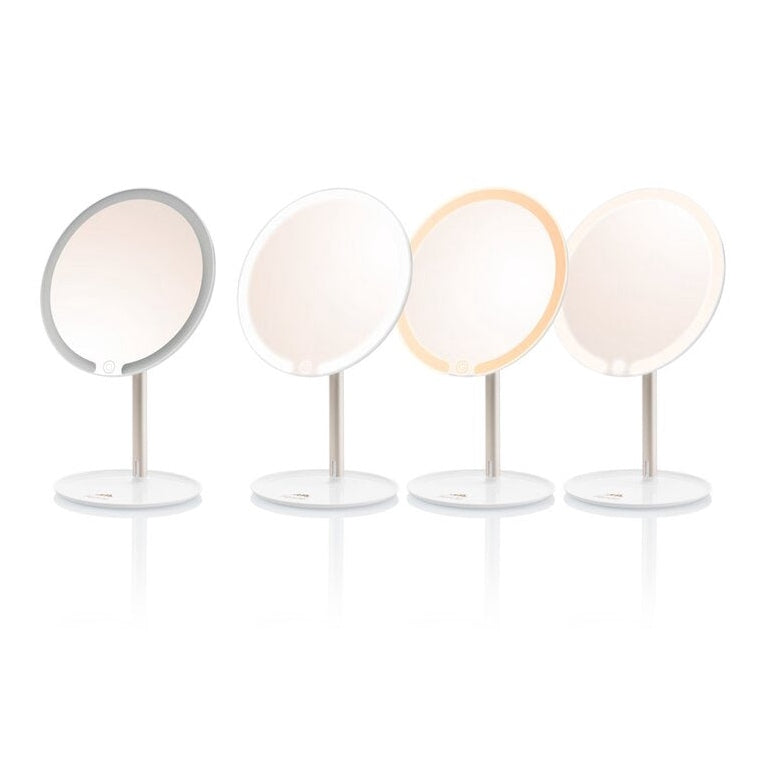 Cosmetic mirror ETA Cosmetic Mirror, with lighting, freely standing, 26 cm x 30.5 cm, white