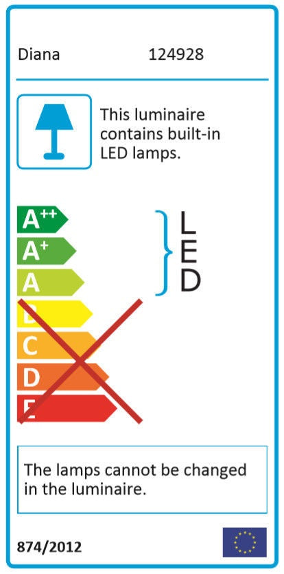 Luminaire Diana, clamping, BLACK