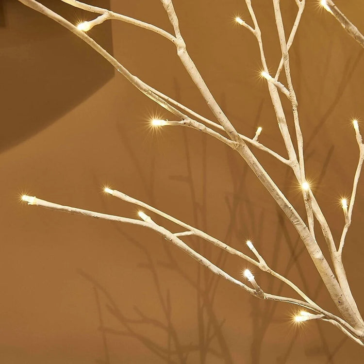 Decoration "Wood" with LED lighting, 150 cm, 72 LED, white