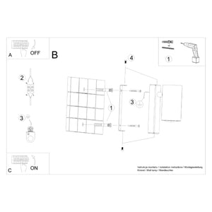 Luminaire Sollux Utti SL.1077 Wall Light, 40 W, GU10