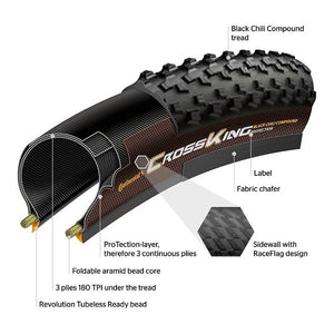 Bicycle tire Continental Terra Trail 0150503, black, 27.5"