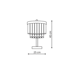 Light Prestige Vetro LP-2910/1T Desk Lamp, E14, 60W