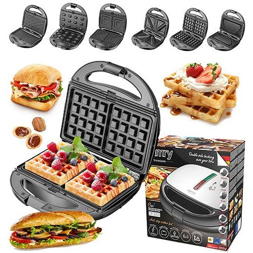 Sandwich pan - waffle maker Camry 6in1 CR 3057, 1200 W