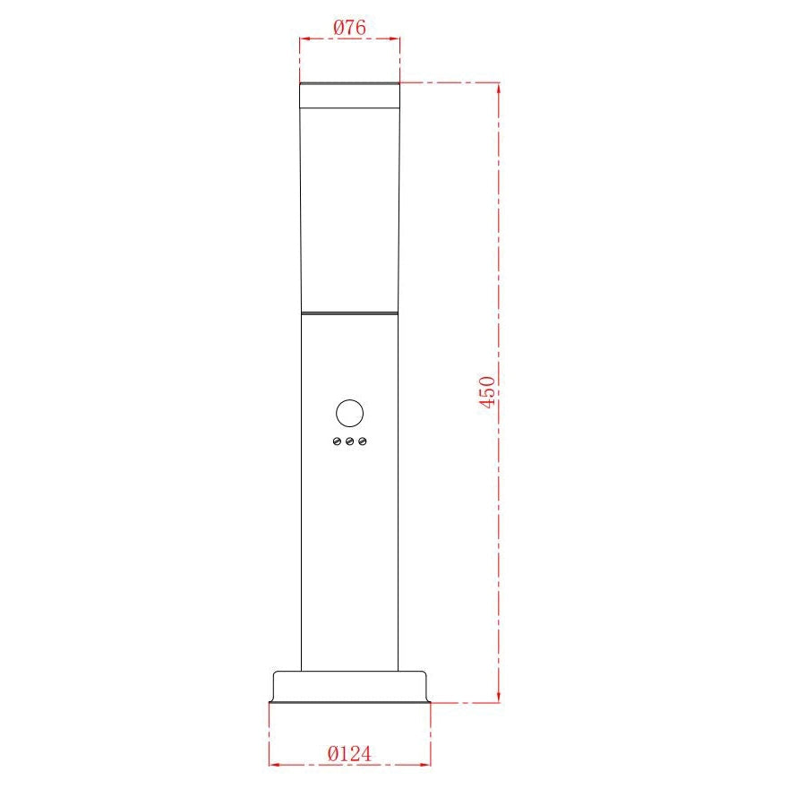 Domoletti DH7022-450 Outdoor Standing Lamp with Motion Sensor