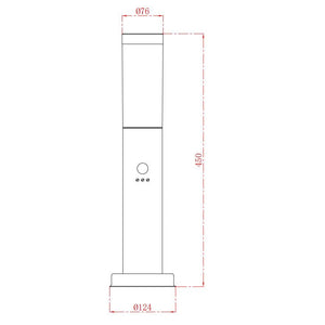 Domoletti DH7022-450 Outdoor Standing Lamp with Motion Sensor