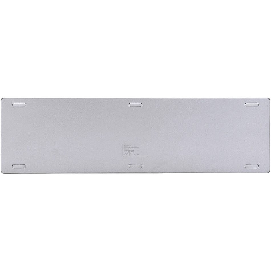 Voxicon DK-290B-WHT Bluetooth Nordic Keyboard, Silver, White