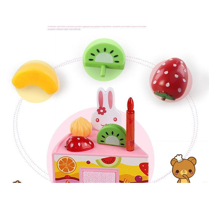 Toy Kitchen Utensil, Cake Set RoGer DIY Fruit Cake, Various Colors