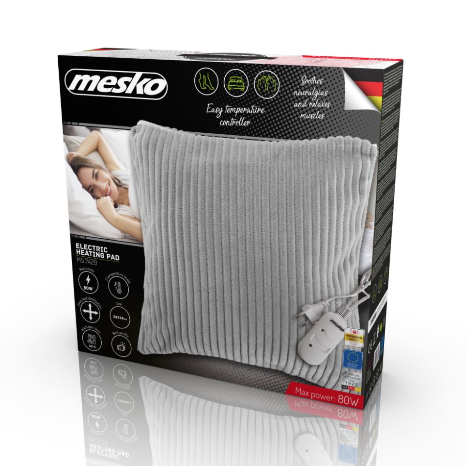 Heating pillow Adler MS 7429, grey, 38 cm x 38 cm