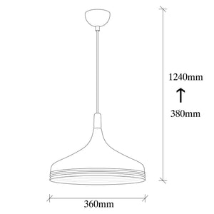 Luminaire hanging Opviq Saolam 3723, 40 W, E27