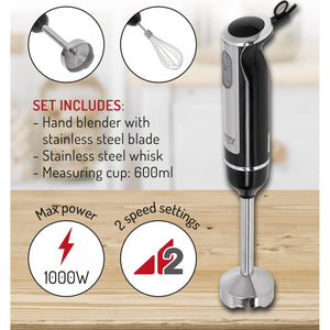 Hand blender Camry CR 4621, black/stainless steel