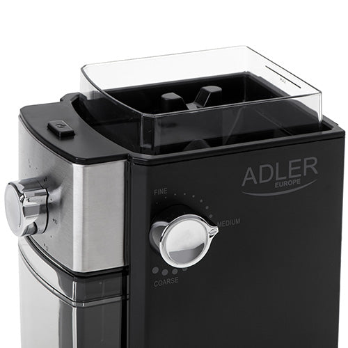 Coffee grinder Adler 4448, transparent/silver/black