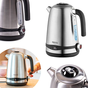 Electric kettle Camry CR 1291, 1.7 l, black/stainless steel