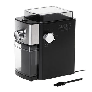 Coffee grinder Adler 4448, transparent/silver/black