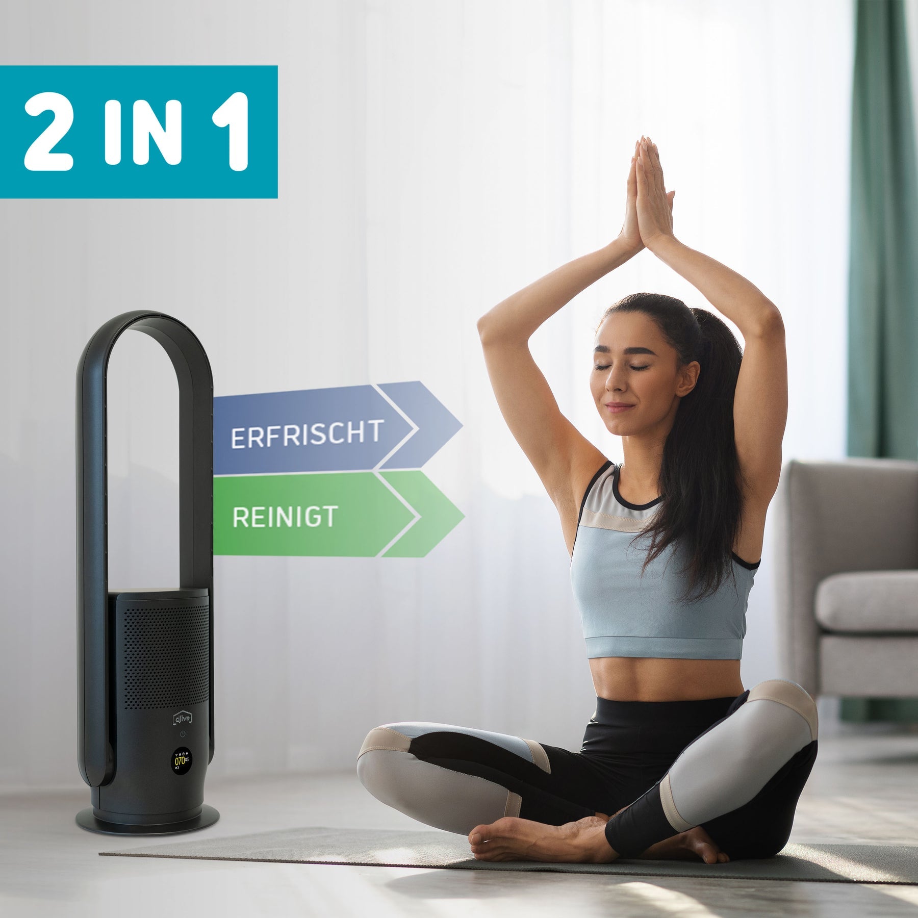 Flowmate ARC Casual 2-in-1 Bladeless Fan & Air Purifier