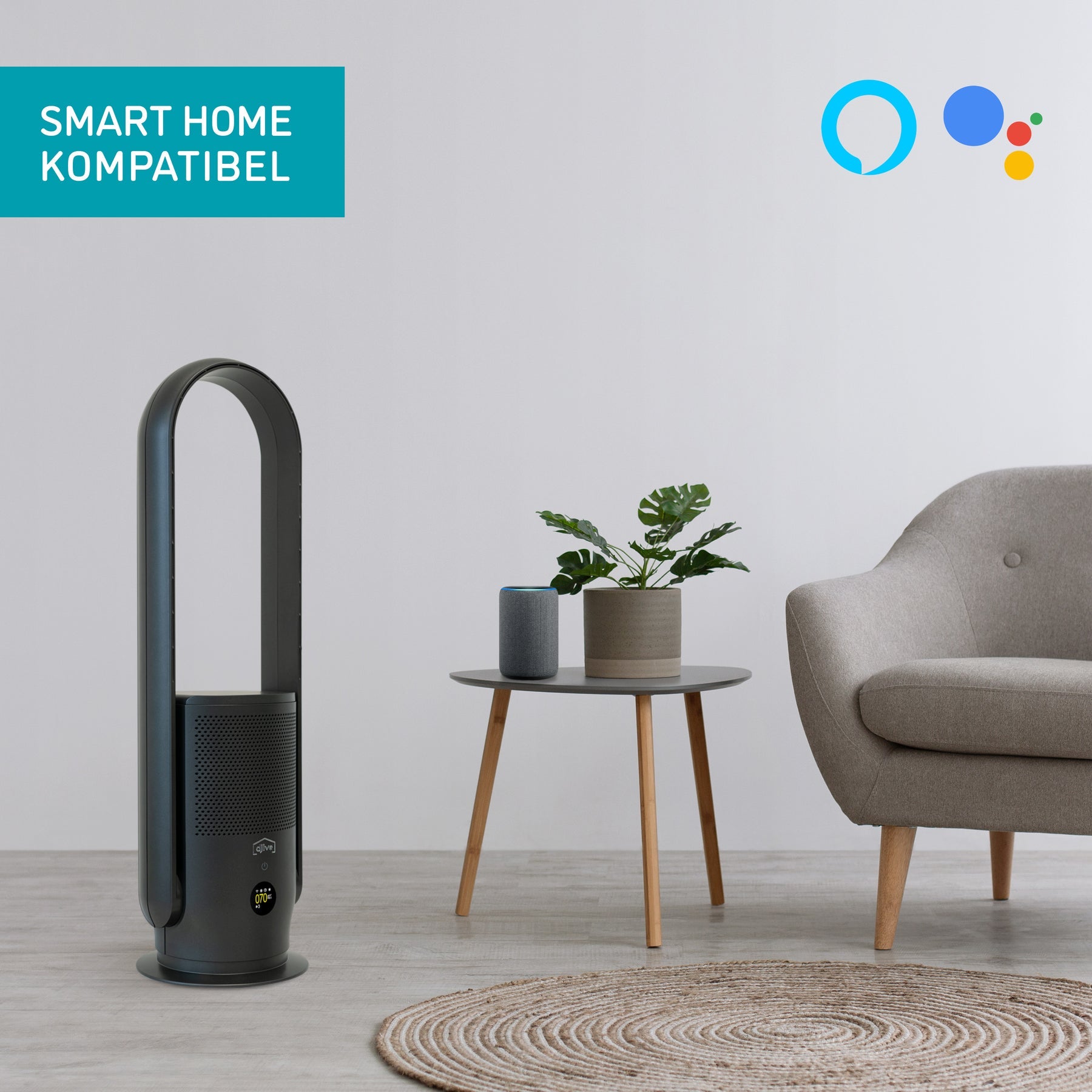 Flowmate ARC Casual 2-in-1 Bladeless Fan & Air Purifier