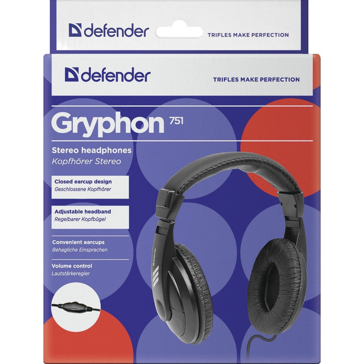 Wired headphones Defender Gryphon 751, black