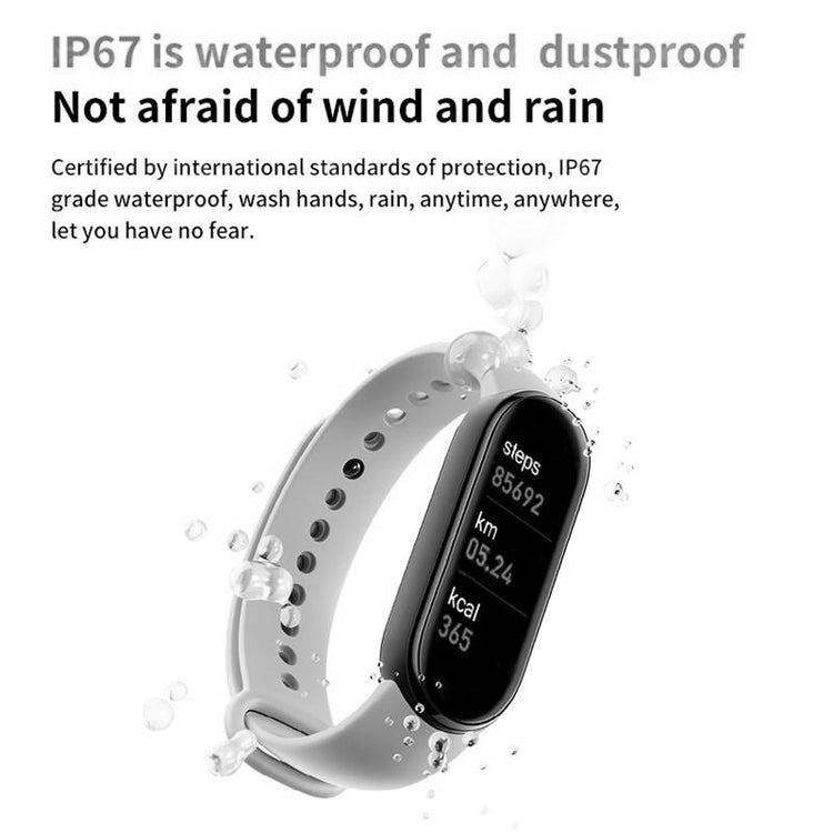 iWear SM6 Smart Bracelet - Fitness Tracker IP67 with HR & Blood pressure / Social / Sleep monitor Yellow