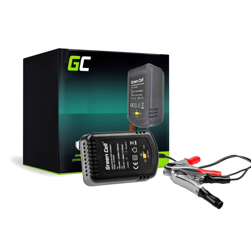 Battery Charger Green Cell ACAGM05, 2 - 12 V, 0.6 A