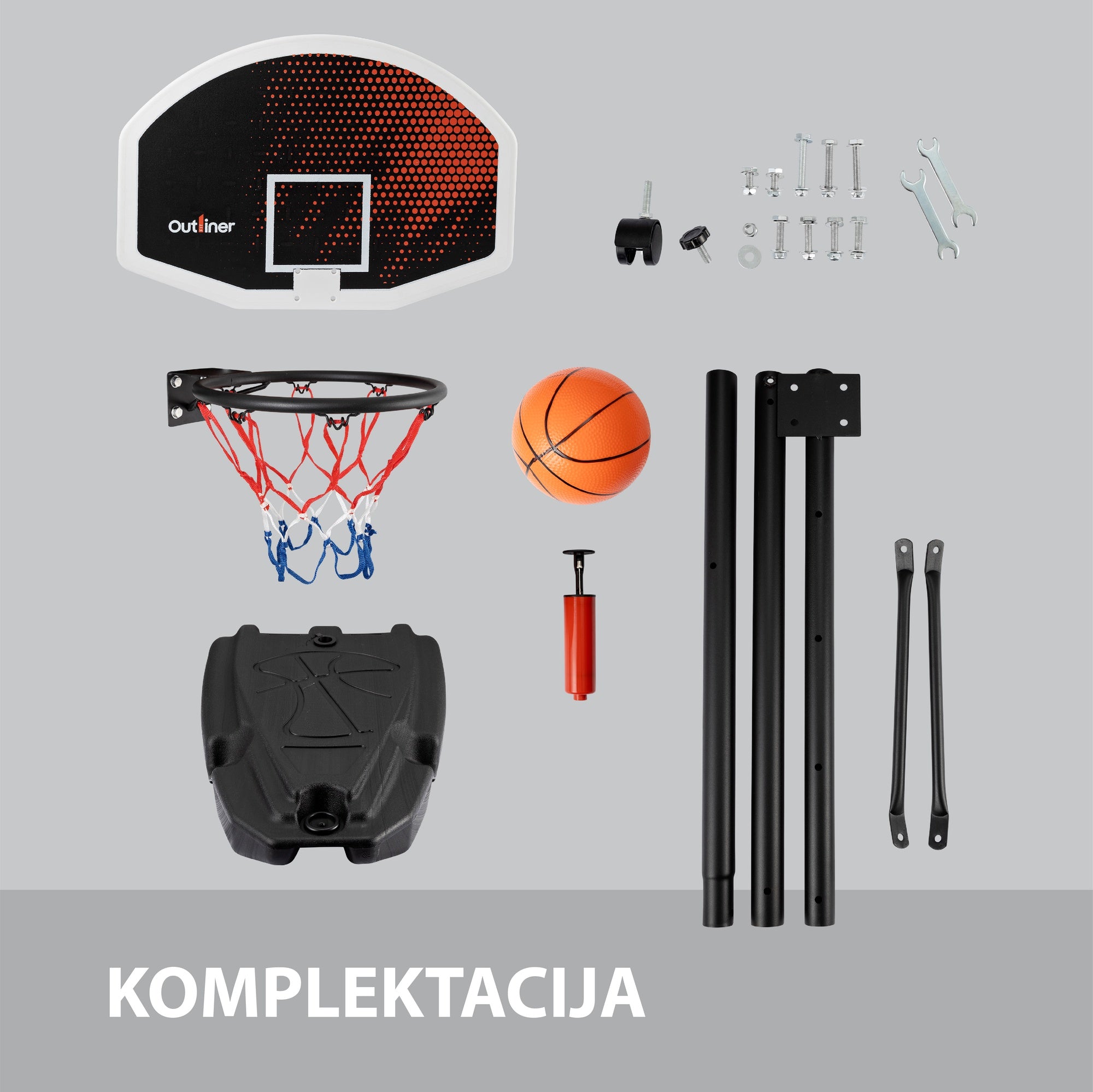 Basketball Stand with Board and Hoop Outliner S881R