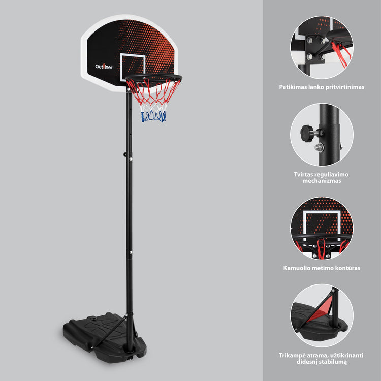 Basketball Stand with Board and Hoop Outliner S881R