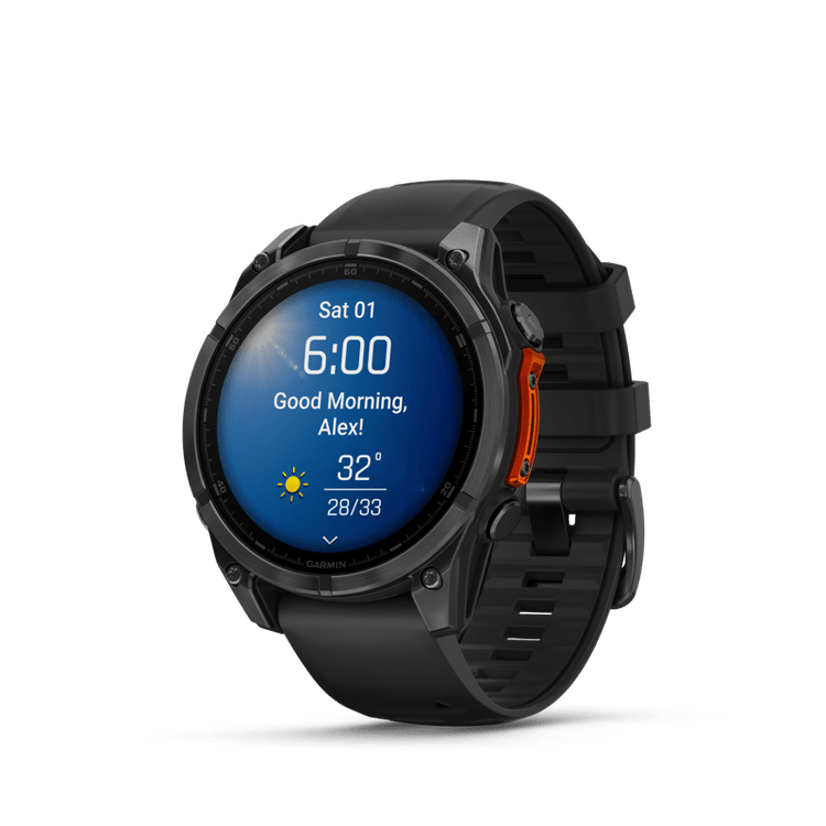 Garmin Fenix 8 47 AMOLED Black Silicone Band SG