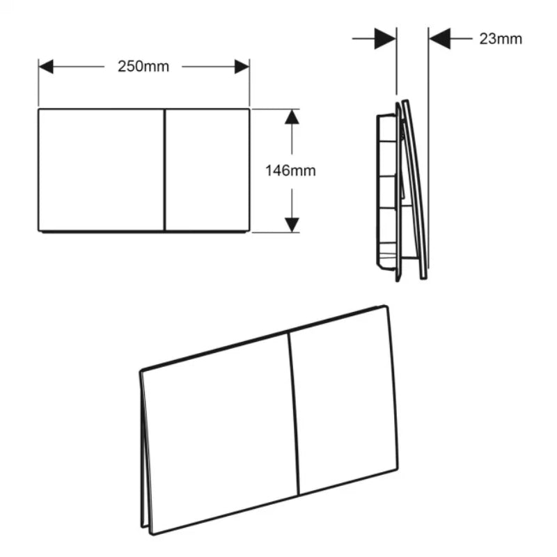 Geberit Sigma70 Flush Plate - Stainless Steel