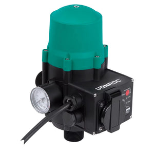 Vonroc Pressure Switch for Home and Garden, Plug & Play, Max. 1100W