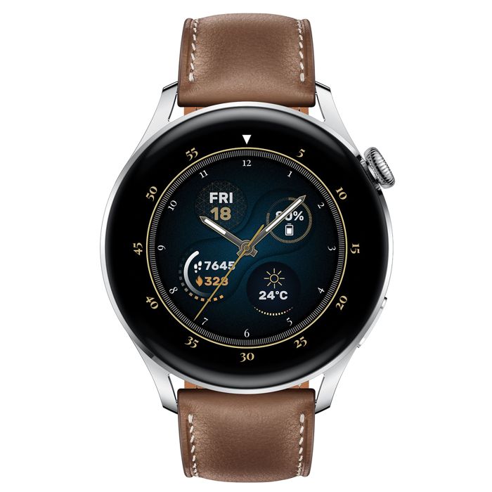 HUAWEI WATCH 3 LTE BLACK WITH BROWN LEATHER STRAP