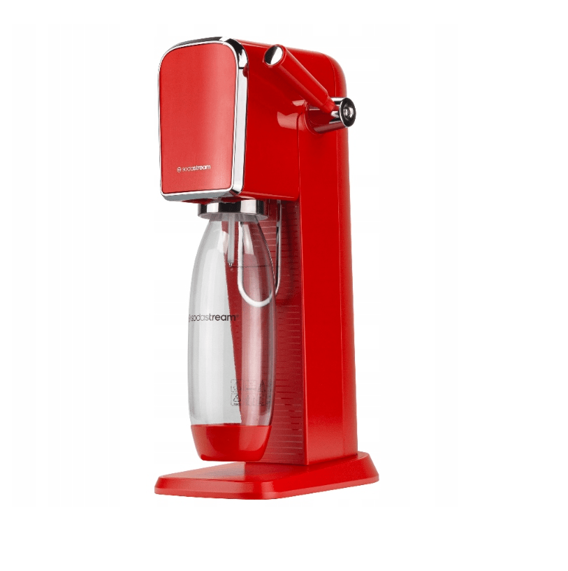 SodaStream ART Sparkling Water Maker - Red - With 1L Quick Connect Bottle and 6 Bolero Sachets