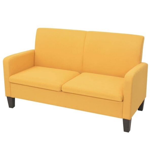vidaXL 2-Seater Sofa 135x65x76 cm, Yellow