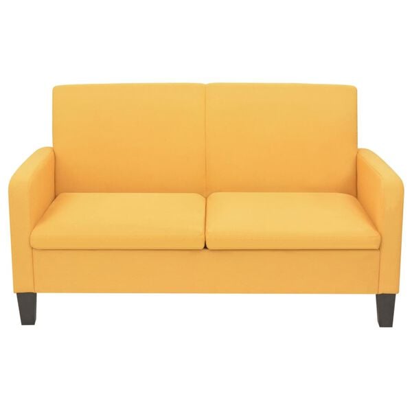 vidaXL 2-Seater Sofa 135x65x76 cm, Yellow