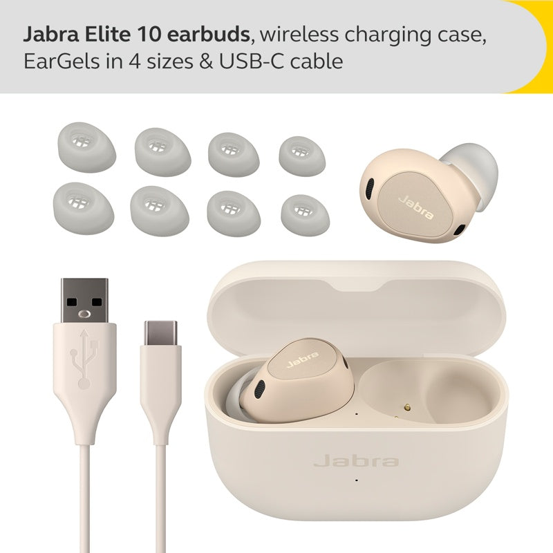 Jabra Elite 10 TWS headset, Cream