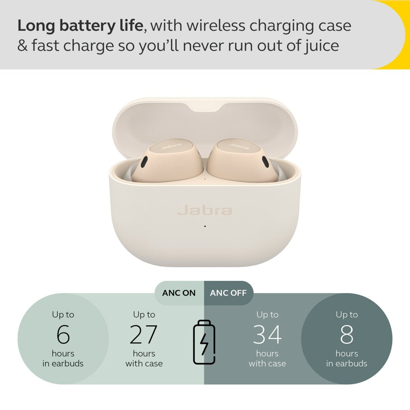 Jabra Elite 10 TWS headset, Cream