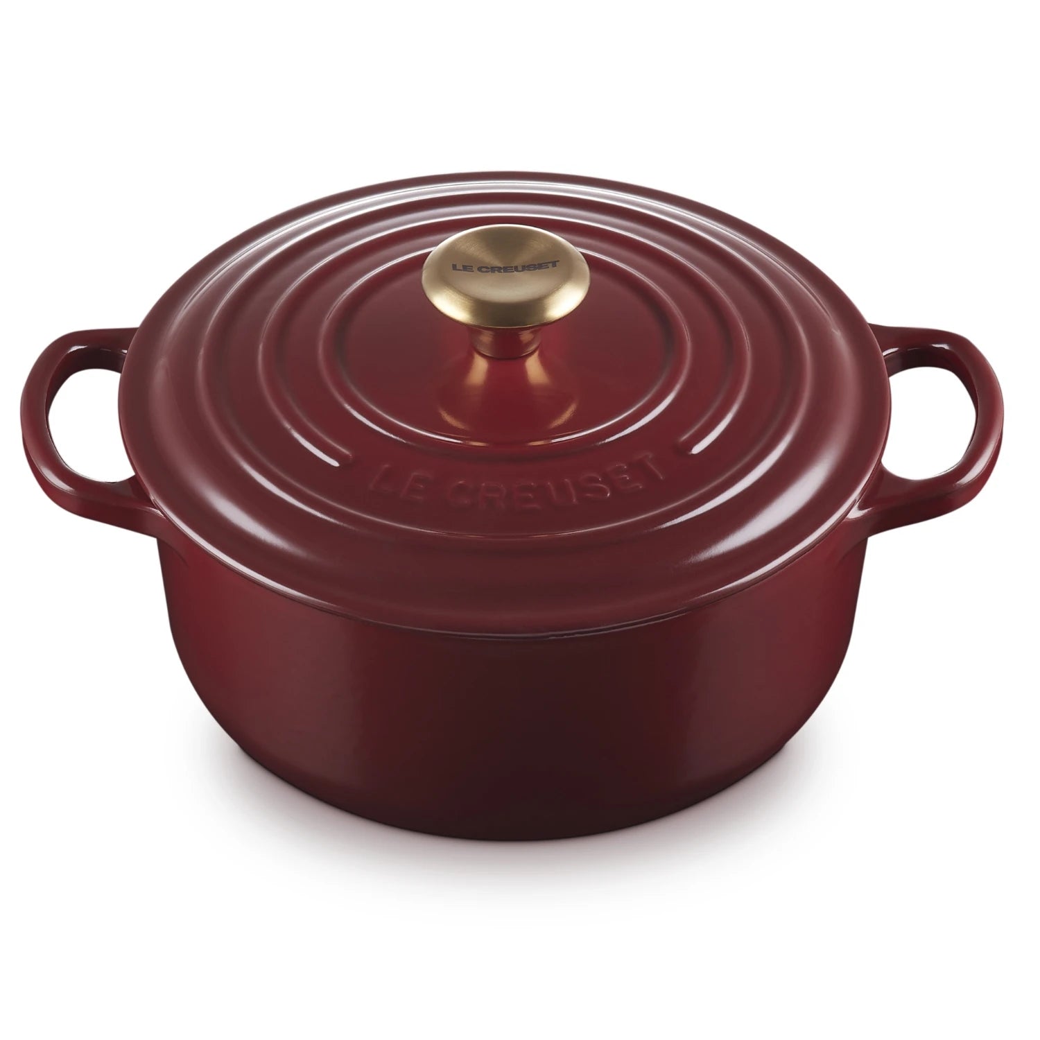 Le Creuset Signature Round Casserole, 26 cm, 5.3L, Garnet