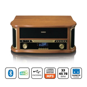 Lenco TDC-2571 Retro Stereo set, Wood