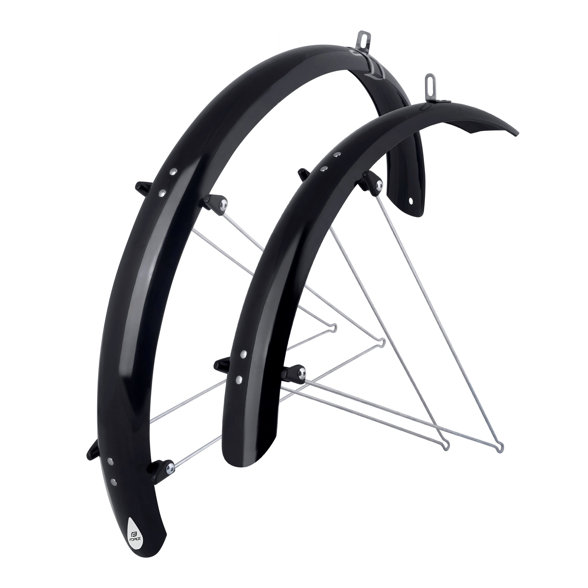 Mudguard Force58 Aluflex 24" with struts, black