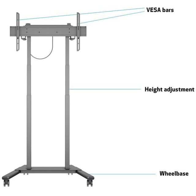 Multibrackets M Motorized Floorstand 60kg, Black