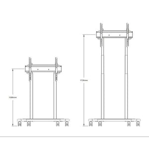 Multibrackets M Motorized Floorstand 60kg, Black