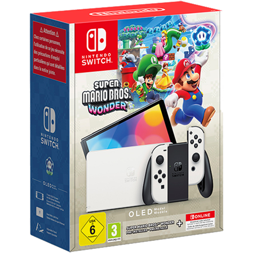 Nintendo Switch OLED + Mario Wonder-paket