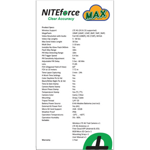 NITEforce MAX 20MP 4G Full HD Trail Camera
