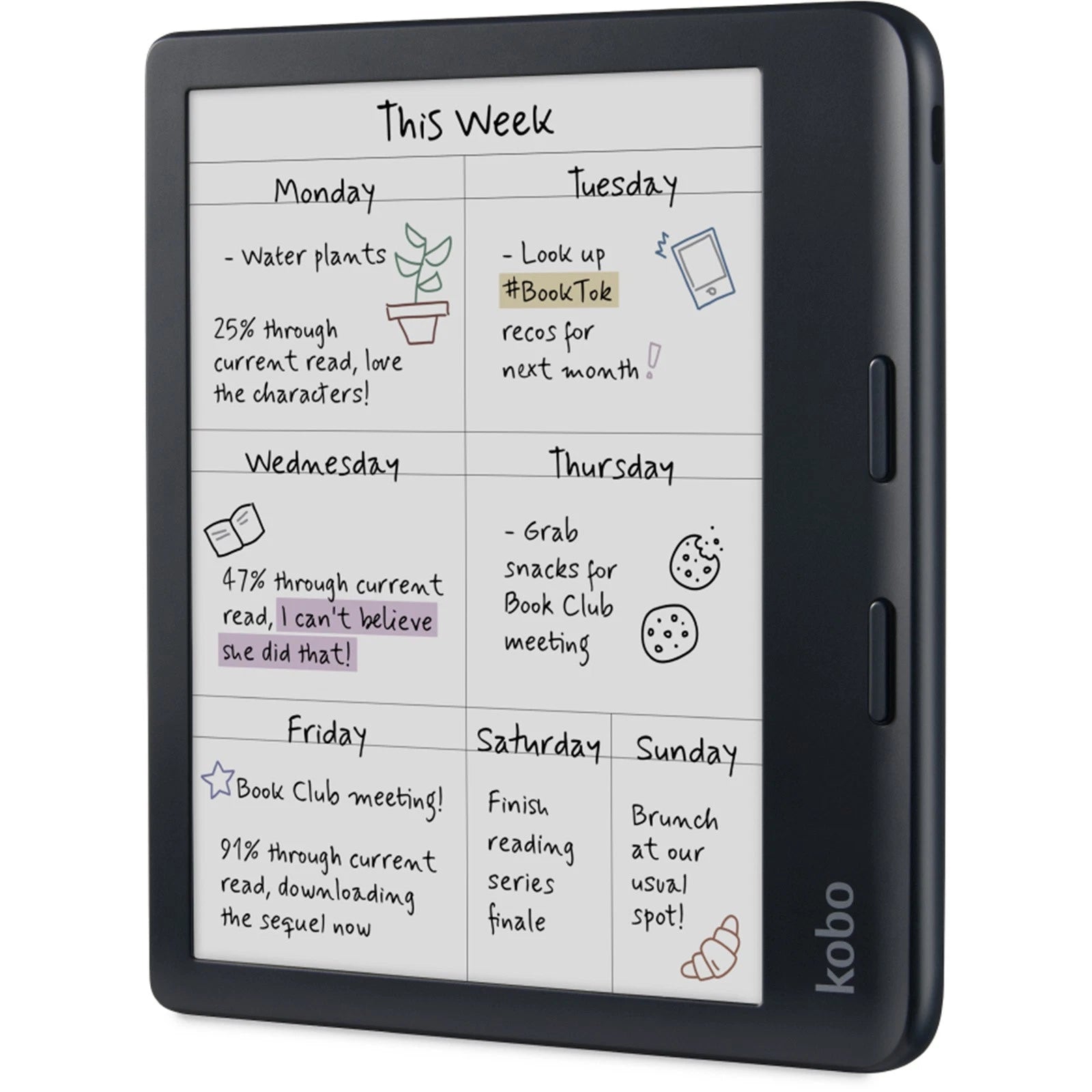 Kobo eBook-Reader Libra Colour black Bundle incl. Stylus 2 N428-KU-BK-K-BU