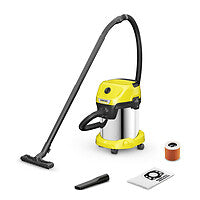 Kärcher WD 3 S V-17/4/20 Wet and Dry Vacuum Cleaner yellow/stainless steel