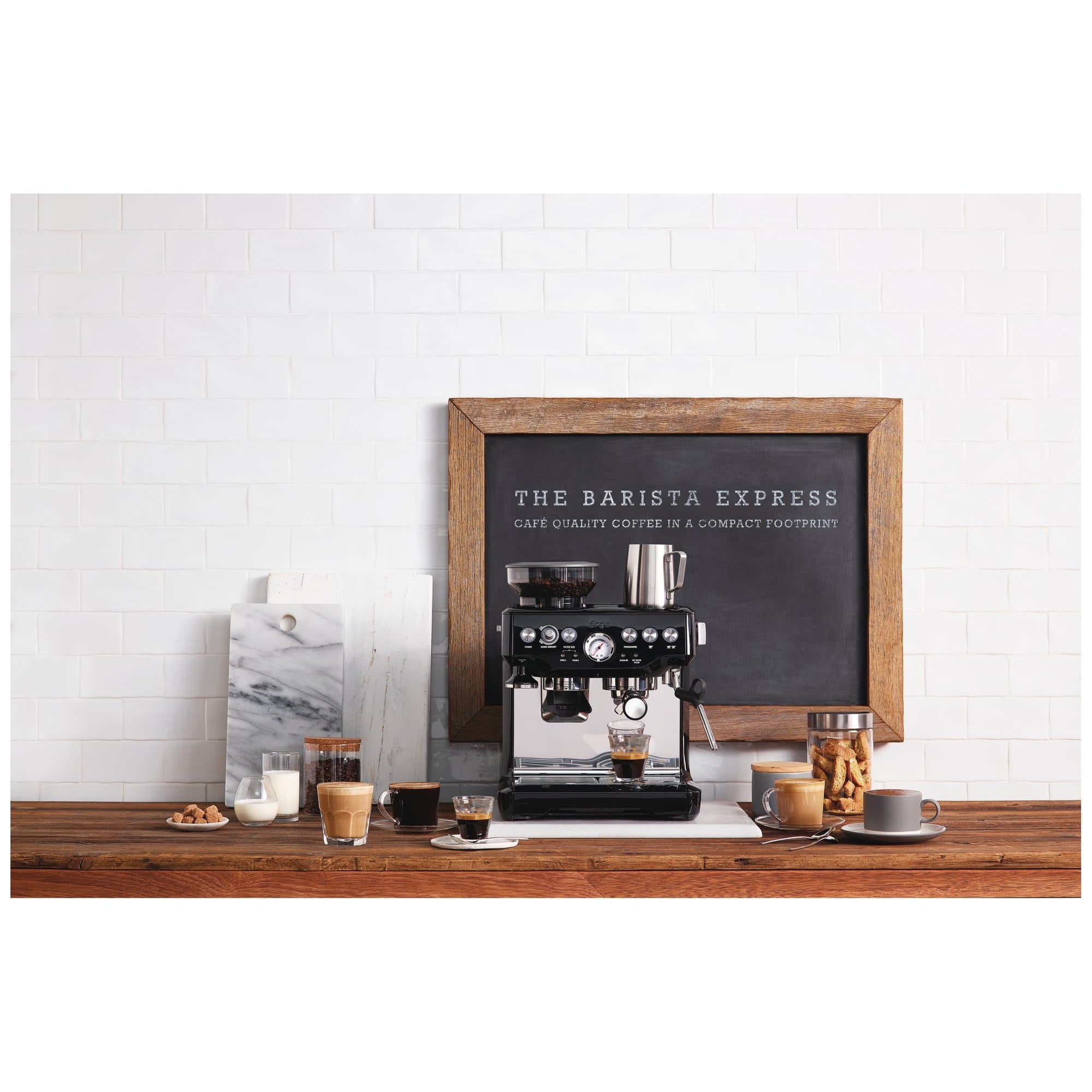 Sage SES875BKS Barista Express Espresso Machine, Black Sesame