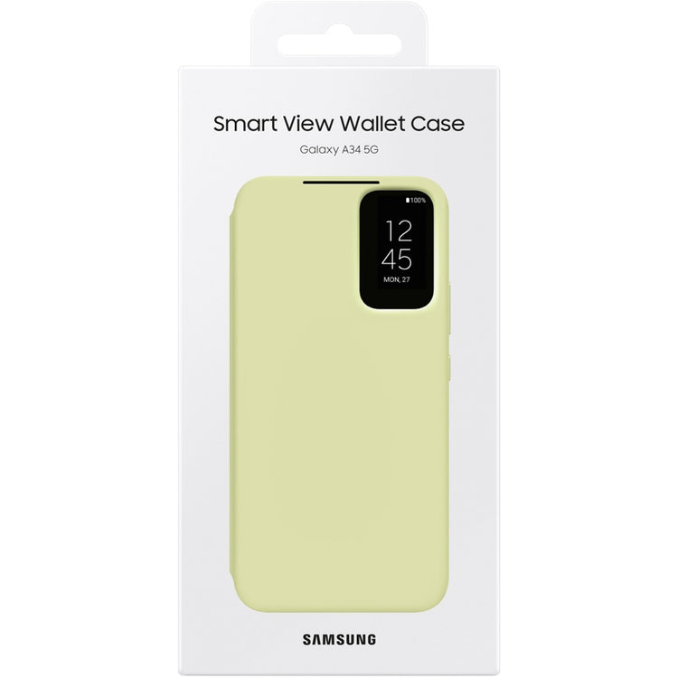 Samsung A34 Smart View Wallet Cover Lime