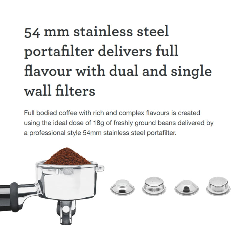 Sage SES980BSS Espresso machine Brushed steel