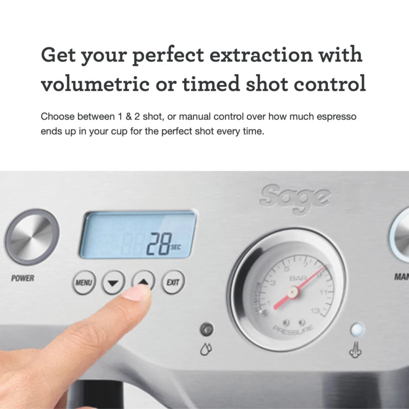 Sage SES980BSS Espresso machine Brushed steel